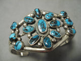 Collector Vintage Native American Navajo Bisbee Turquoise Sterling Silver Bracelet Old-Nativo Arts