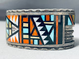 John Rosalie Bowannie Vintage Native American Zuni Turquoise Sterling Silver Bracelet-Nativo Arts