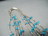 Fantastic Vintage Native American Navajo Old Kingman Royston Turquoise Jacla Necklace-Nativo Arts