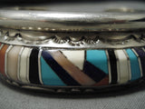 Amazing Jimmy Frank Vintage Native American Navajo Turquoise Sugulite Sterling Silver Bracelet-Nativo Arts