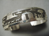 Intricate!! Vintage Navajo Sterling Silver Native American Bracelet-Nativo Arts