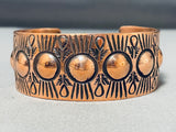 Native American Important Willie Hand Repoussed Copper Detailed Bracelet-Nativo Arts