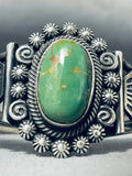 Leon Martinez Vintage Native American Navajo Damale Turquoise Sterling Silver Bracelet-Nativo Arts