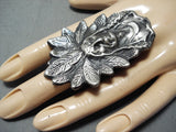 Outstanding Heavy San Felipe Sterling Silver Chief Ring-Nativo Arts