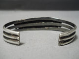 Important Vintage Native American Navajo Last Chance Mine Turquoise Sterling Silver Bracelet Old-Nativo Arts