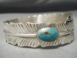 Best Vintage Native American Navajo Huge Ben Begaye Turquoise Sterling Silver Bangle Bracelet-Nativo Arts
