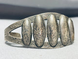 1930's Vintage Native American Navajo Sterling Silver Stone Bracelet Cuff Old-Nativo Arts