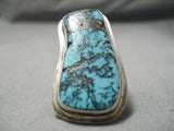 One Of The Best Vintage Native American Navajo Tommy Jackson Turquoise Sterling Silver Ring-Nativo Arts