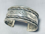 Exceptional Vintage Native American Navajo Sterling Silver Bracelet-Nativo Arts
