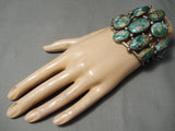 One Biggest Best Vintage Native American Navajo Royston Turquoise Sterling Silver Bracelet Old-Nativo Arts