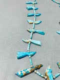 One Of The Best Hand Carved Bird Turquoise Vintage Native American Zuni Sterling Silver Necklace-Nativo Arts