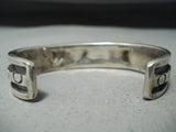 Authentic Vintage Native American Navajo Pete Sierra Turquoise Sterling Silver Bracelet-Nativo Arts