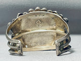 Native American Morris Sadie Laahte Vintage Zuni Turquoise Sterling Silver Bracelet Cuff-Nativo Arts