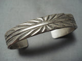 Important Vintage Navajo Sterling Silver Bracelet Native American Old-Nativo Arts