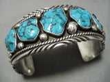 Super Rare Early Vintage Native American Navajo Ben Begaye Turquoise Sterling Silver Bracelet-Nativo Arts