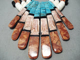 Native American One Of The Biggest Ever Santo Domingo Turquoise Shell Necklace-Nativo Arts