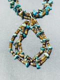 Native American Very Unique Vintage Santo Domingo Turquoise Shell Heishi Necklace Old-Nativo Arts