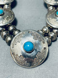 Tremendous Vintage Hopi/ Navajo Turquoise Sterling Silver Necklace-Nativo Arts