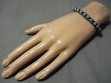 Exquisite Vintage Zuni Native American Turquoise Sterling Silver Bracelet-Nativo Arts