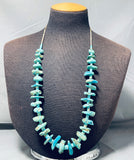 Native American Striking Vintage Santo Domingo Kingman Royston Turquoise Necklace-Nativo Arts