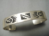 Very Intricate Vintage Hopi Native American Sterling Silver Bracelet-Nativo Arts