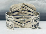 One Of The Best Square Dturquoise Native American Navajo Sterling Silver Bracelet-Nativo Arts