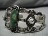 Vintage Native American Navajo Bracelet Early 1900's Sterling Silver Cerrillos Turquoise-Nativo Arts
