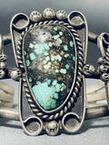 One Of The Best Museum Vintage Native American Navajo Turquoise Sterling Silver Bracelet-Nativo Arts