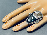 Very Important Native American Navajo Hogan Inlay Sterling Silver Ring-Nativo Arts