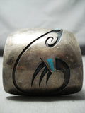 Important Vintage Native American Navajo Overlay Turquoise Sterling Silver Bracelet-Nativo Arts