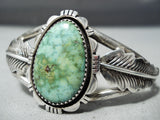 Detail High Grade Carico Lake Turquoise Vintage Native American Navajo Sterling Silver Bracelet-Nativo Arts