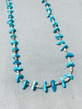 Marvelous Vintage Native American Navajo Kingman Turquoise & Heishi Necklace-Nativo Arts