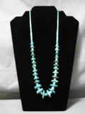 Native American Incredible Vintage Santo Domingo Turquoise Sterling Silver Necklace Old-Nativo Arts