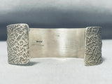 Tremendous Native American Navajo Sterling Silver Cross Bracelet Signed-Nativo Arts