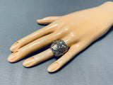 Fascinating Native American Navajo Sterling Silver 12k Gold Ring-Nativo Arts