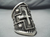 Stan Yazzie Amazing Navajo Sterling Silver Cross Ring Native American-Nativo Arts