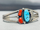 Impressive Vintage Native American Navajo Sleeping Beauty Turquoise Stering Silver Bracelet-Nativo Arts