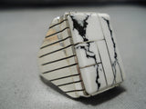Amazing Navajo Wildhorse Inlay Sterling Silver Native American Ring-Nativo Arts