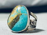 Fabulous San Felipe Signed Royston Turquoise Sterling Silver Ring-Nativo Arts