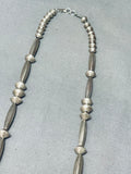 Older Hand Forged Sterling Silver Vintage Native American Navajo Torpedo Necklace Old-Nativo Arts