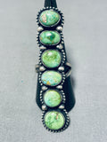 The Tallest Vintage Native American Navajo Damale Turquoise Sterling Silver Ring-Nativo Arts