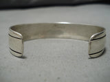 Important Authentic Vintage Native American Navajo Thomas Singer Sterling Silver Bracelet-Nativo Arts