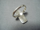 Native American Gorgeous Vintage Zuni Turquoise Inlay Sterling Silver Shell Ring-Nativo Arts