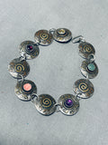 One Of The Most Unique Vintage Native American Navajo Sterling Silver Charm Bracelet-Nativo Arts