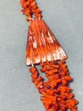 Best Vintage Santo Domingo Coral Spiny Oyster Sterling Silver Necklace-Nativo Arts