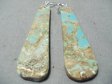 Native American Unbelievable Santo Domingo Royston Turquoise Sterling Silver Earrings-Nativo Arts