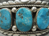 Best Turquoise Row Artist Robert Keelya Vintage Native American Zuni Bracelet-Nativo Arts