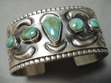 Heavy Jeff James Native American Navajo Royston Turquoise Sterling Silver Bracelet-Nativo Arts