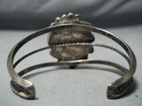 Important Vintage Native American Navajo Morenci Turquoise Sterling Silver Bracelet Old-Nativo Arts
