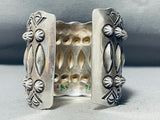 One Of The Most Detailed Vintage Native American Navajo All Sterling Silver Bracelet-Nativo Arts